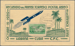 Thematik: Raumfahrt / Astronautics: 1939, Cuba. Special Postcard With Picture Of The Post Rocket C1 - Other & Unclassified