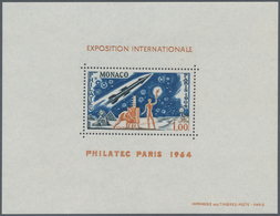 Thematik: Raumfahrt / Astronautics: 1964, Monaco, "PHILATEC PARIS 1964" Und "Kennedy Memorial Day" Z - Altri & Non Classificati