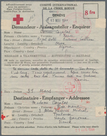 Thematik: Rotes Kreuz / Red Cross: 1943/1944. Lot Of 5 Different RED CROSS Entire Letters 8frs. All - Red Cross