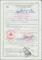 Thematik: Rotes Kreuz / Red Cross: 1972, Belgium. "Attestation Pour L'Obtention ..." With Red Three - Red Cross