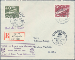 Thematik: Schiffe / Ships: 1936, Sweden. Registered Cover With Reg. Label "Sjp 70 / M/F Gripsholm" A - Bateaux