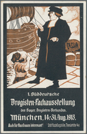 Thematik: Schiffe-Segelschiffe / Ships-sailing Ships: 1913, Bayern. Privat-Postkarte 5 Pf Luitpold " - Barche