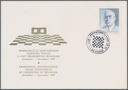 Thematik: Spiele-Schach / Games-chess: 1969, Special Card For TRADITIONAL INTERNATIONAL CHESS TOUNAM - Ajedrez