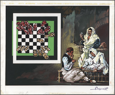 Thematik: Spiele-Schach / Games-chess: 1982. LIBYA. 1982 World Chess Championships. Original Signed - Chess