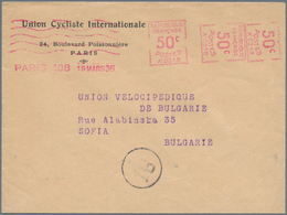 Thematik: Sport-Radsport / Sport-cycling: 1936, Envelope "Union Cycliste Internationale" (Internatio - Wielrennen