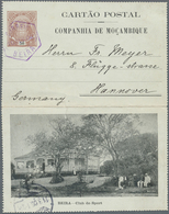 Thematik: Sport-Tennis / Sport-tennis: 1906, Mozambique. Letter Card 50r Showing Photo Illustration - Tenis