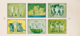 Thematik: Tiere-Katzen / Animals-cats: 1972, Sharjah, Cats 15dh. To 2r., Booklet With Four Imperf. P - Katten