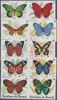 Thematik: Tiere-Schmetterlinge / Animals-butterflies: 1984, BURUNDI: Butterflies Complete Perforate - Mariposas