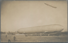 Thematik: Zeppelin / Zeppelin: 1912. Real Photo Postcard Of The Hansa And Ill-fated Military L1 Airs - Zeppeline