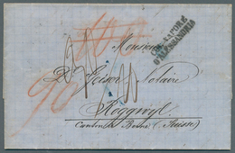 Ägypten: 1864. Stampless Envelope Written From Alexandria Dated '20 May 1864' Addressed To Switzerla - 1866-1914 Khedivato De Egipto