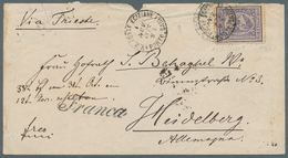 Ägypten: 1873. Envelope (faults) Addressed To Germany Bearing SG 33, 2 ½pi Violet Tied By Poste Egiz - 1866-1914 Khedivato Di Egitto