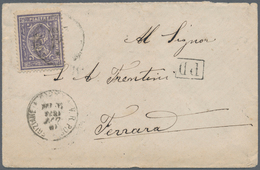 Ägypten: 1874 Third Issue (2nd "Bulâq" Printing) 2½pi. Violet, Perf 12½, Used On Small Cover From KA - 1866-1914 Khedivato Di Egitto