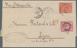 Ägypten: 1875. Envelope Addressed To France Bearing SG 31, 1p Carmine Tied By Poste Egizane Cairo Da - 1866-1914 Khedivato De Egipto