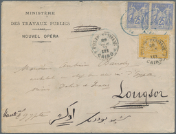 Ägypten: 1877. Envelope Addressed To Egypt Bearing French 'Type Sage' Yvert 78, 25c Ultramarine (pai - 1866-1914 Khedivato De Egipto