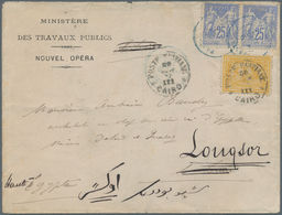 Ägypten: 1877. Envelope Addressed To Egypt Bearing French 'Type Sage' Yvert 78, 25c Ultramarine (pai - 1866-1914 Khédivat D'Égypte