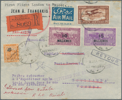Ägypten: 1931. Registered Air Mail Envelope Addressed To Uganda Bearing Yvert 71, 3m Orange, Yvert 1 - 1866-1914 Khedivato De Egipto