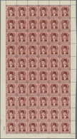 Ägypten: 1937-40 'Young King Farouk' 5m. And 6m. Each As Complete Uncut Booklet Sheet Of 60 (10 Rows - 1866-1914 Khedivate Of Egypt