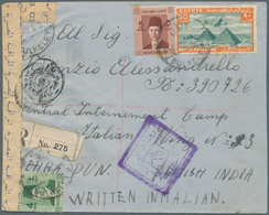 Ägypten: 1943. Registered Envelope Addressed To 'The Central Internment Camp, Italian Wing No 3, Deh - 1866-1914 Khédivat D'Égypte