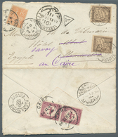 Ägypten - Portomarken: 1902. Envelope (opened For Display) Written From Nice Addressed To The 'Hotel - Autres & Non Classés