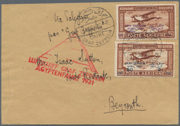 Ägypten - Flugpost: 1931 (10th Apr.), Zeppelin Cover From Cairo To Beyrouth Flown From Cairo To Pale - Other & Unclassified