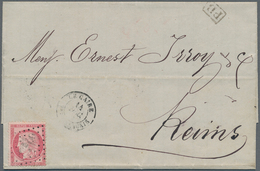 Ägypten - Besonderheiten: 1874. Envelope Addressed To France Bearing French “Ceres” Yvert 57, 80c Ro - Sonstige & Ohne Zuordnung
