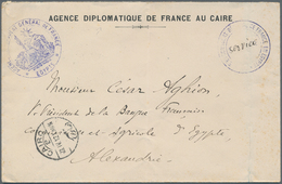 Ägypten - Besonderheiten: 1912. Stamp-less Envelope Addressed To Alexandria Headed 'Agence Diplomati - Other & Unclassified