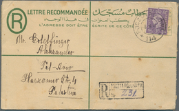 Ägypten - Besonderheiten: 1947, Egyptian Registered 30 M Stationery Envelope With Additional British - Sonstige & Ohne Zuordnung