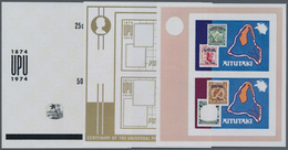 Aitutaki: 1974. Progressive Proof (7 Phases) For The Souvenir Sheet Of The UPU Issue. Mint, NH. In A - Aitutaki