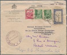 Algerien: 1944. Air Mail Envelope Addressed To Diourbel, Senegal Headed 'Service D'Information Du Va - Storia Postale