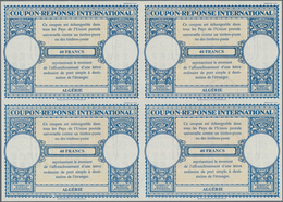 Algerien: 1950s (approx). International Reply Coupon 40 Francs (London Type) In An Unused Block Of 4 - Lettres & Documents