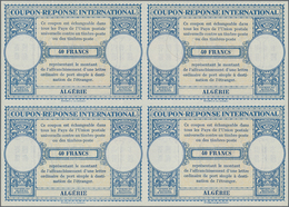 Algerien: 1950s (approx). International Reply Coupon 40 Francs (London Type) In An Unused Block Of 4 - Covers & Documents