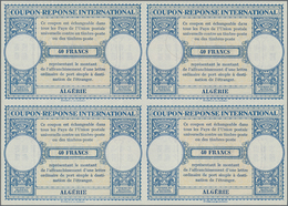 Algerien: 1950s (approx). International Reply Coupon 40 Francs (London Type) In An Unused Block Of 4 - Storia Postale