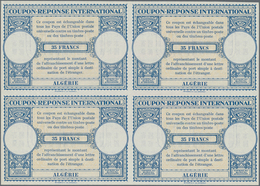 Algerien: 1950s (approx). International Reply Coupon 35 Francs (London Type) In An Unused Block Of 4 - Storia Postale