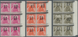Algerien - Portomarken: 1962, Postage Due Stamps Of France With Hand-stamp Overprint "EA" And Bar Ov - Argelia (1962-...)