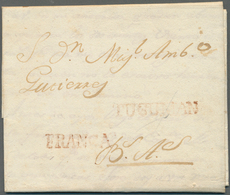 Argentinien - Vorphilatelie: 1819 Entire Letter Sent From Tucuman To Buenos Aires With Red Single-li - Prephilately