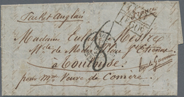 Argentinien - Vorphilatelie: 1857, Entire Folded Small Letter With Boxed "GB 1 F. 60 C." Endorsed "P - Prephilately