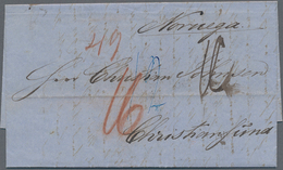 Argentinien - Vorphilatelie: 1860, Entire Folded Letter From "BUENOS AIRES AU 27 1860" Via "CORREO T - Prephilately