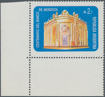 Argentinien: 1988. "Bank Of Mendoza, Centenary" Showing VARIETY: Black Color Missing. Mint, NH. - Other & Unclassified