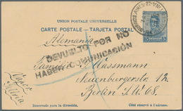 Argentinien - Ganzsachen: 1919, Stationery Card 5 C Blue Adressed From "BUENOS AYRES ABR 26 1919" To - Postwaardestukken