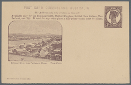 Queensland - Ganzsachen: 1905, Two Different Pictorial Stat. Postcards QV 1d. Brown With Additional - Covers & Documents