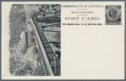 Südaustralien: 1908, Eight Different Pictorial Stat. Postcards QV 1d. (Adelaide Ptg. With Dot After - Covers & Documents
