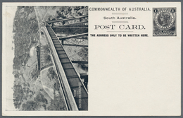 Südaustralien: 1908, Eight Different Pictorial Stat. Postcards QV 1d. (Adelaide Ptg. With Dot After - Storia Postale