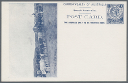 Südaustralien: 1908, Nine Different Pictorial Stat. Postcards QV 1d. (Melbourne Ptg. Without Dot Aft - Cartas & Documentos