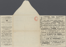 Tasmanien - Ganzsachen: 1892. RARE Printed To Private Order Advertising Lettersheet (1 Indicium) "Th - Briefe U. Dokumente