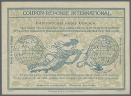Westaustralien: 1910 (ca.), International Reply Coupon ROME (type RO 2) 3d. With Indistinct Violet P - Brieven En Documenten