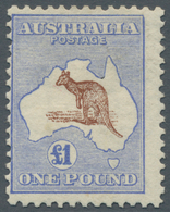 Australien: 1913, Kangaroo £1 Brown And Blue 1st Wmk. Centred To Upper Left, Mint Heavy Hinged, SG. - Other & Unclassified