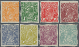 Australien: 1926/1928, KGV Heads With Wmk. Mult. Crown A Perf. 14 Complete Set Of Eight, Mint Hinged - Sonstige & Ohne Zuordnung