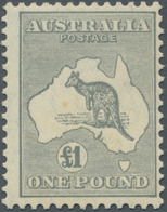 Australien: 1935, Kangaroo £1 Grey With CofA Wmk. Centred To Right, Mint Lightly Hinged, Scarce Stam - Other & Unclassified