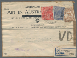 Australien: 1937 (27.8.), Registered Parcel Label 'ART IN AUSTRALIA LIMITED' Handstamped 'Printed Ma - Other & Unclassified