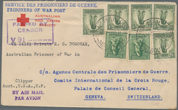 Australien: 1941. Air Mail Envelope Headed 'Service Des Prisonniers De Guerre / Prisoners Of War Pos - Other & Unclassified